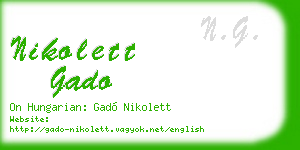 nikolett gado business card