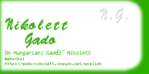 nikolett gado business card